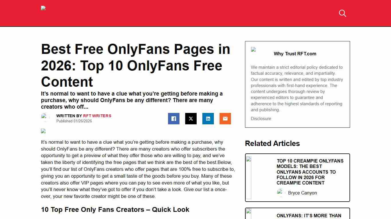 Best Free OnlyFans Pages in 2026: Top 10 OnlyFans Free Content - St. Louis Riverfront Times